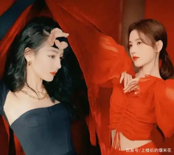 迪丽热巴,鞠婧祎合影,两位大美女好有cp感