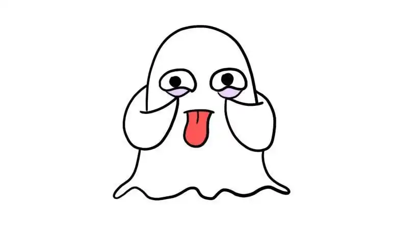 幽灵扮鬼脸简笔画