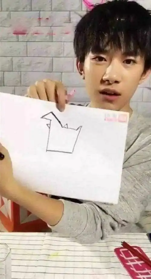 明星画粉丝:易烊千玺画的肥鹤是真的肥,蔡徐坤画的小女孩是猪吗