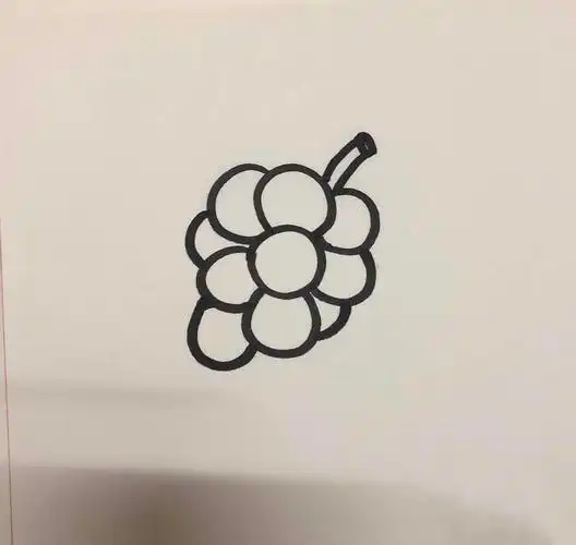 恒星幼儿园中班寒假第七课――简笔画《葡萄》