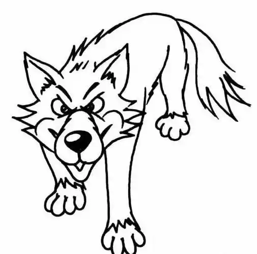 狼简笔画 狼简笔画凶残霸气