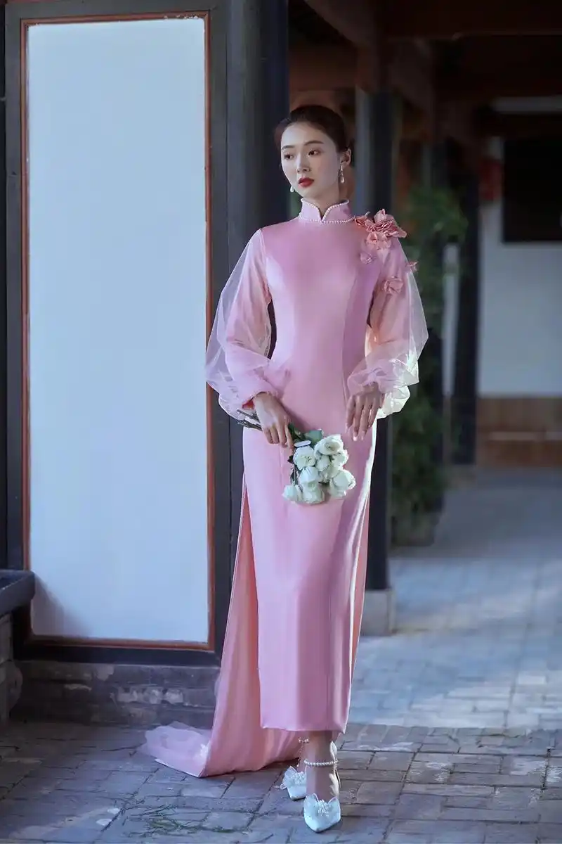 惊艳朋友的中式旗袍婚纱照潍坊婚纱照