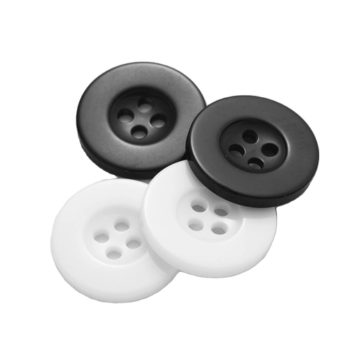 圆形树脂小白扣子衬衣衬衫纽扣高端男衣服钮扣大全黑色大衣扣配件