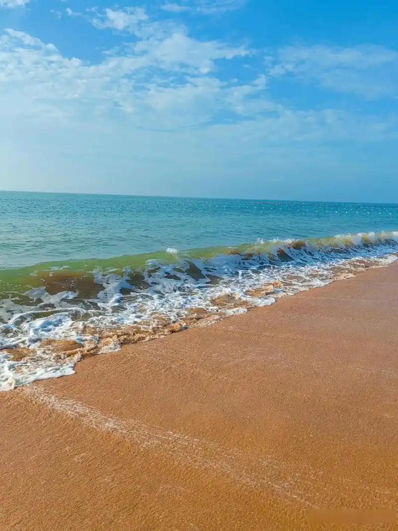 威海荣成海滨公园,清晨海边美景治愈系风景照片 海边上午景色 绝美