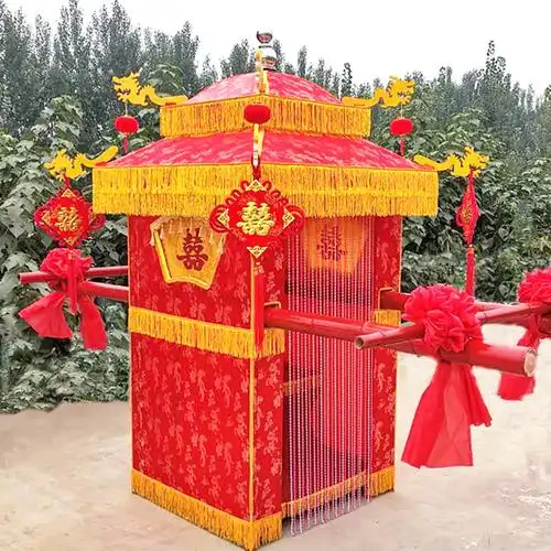 【闪电发货】结婚花轿 轿子 花轿 花轿婚庆喜轿子八抬大轿新娘轿中式