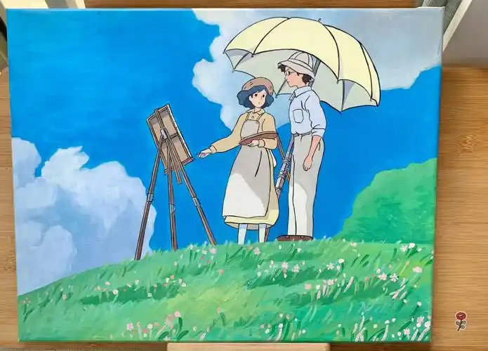 手绘宫崎骏动漫起风了