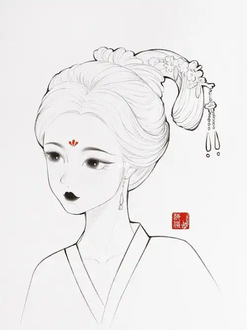 古风小仙女线稿