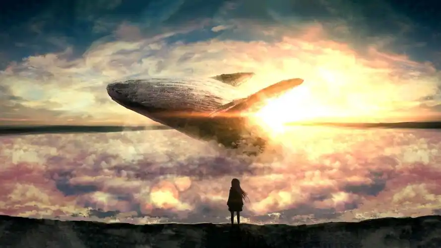 唯美画风的二次元动漫风景壁纸【飞鲸向】