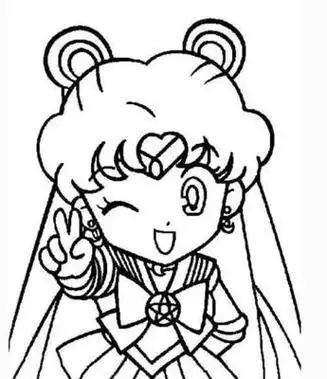 卡通人物简笔画美少女