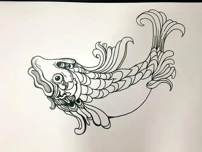 第六步:继续细化填黑,注意线条的走势,随着结构走,这样表现出来的作品