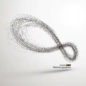 永恒的循环抽象的无限,循环线,概念平面设计, 矢量图照片