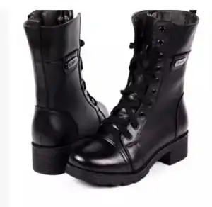 强人3515军靴女特种兵女靴子真皮羊毛军勾棉鞋马丁靴女鞋