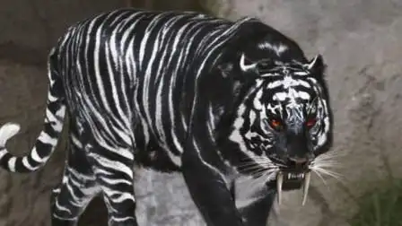 全球仅有一只的变异黑色老虎,却被网友戏称:怕是挖过煤吧