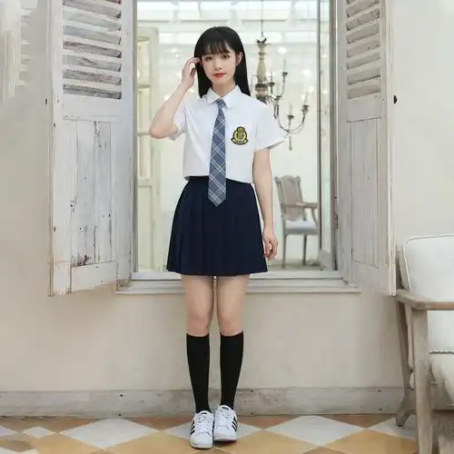 日系jk制服夏季高中中学生学院运动会合唱演出服学生校服
