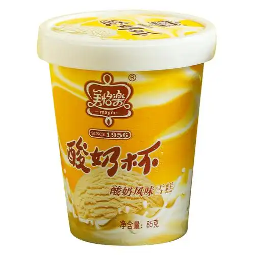 雪糕美怡怡乐香草味奶昔杯原味酸奶冰淇淋牛奶冰淇淋
