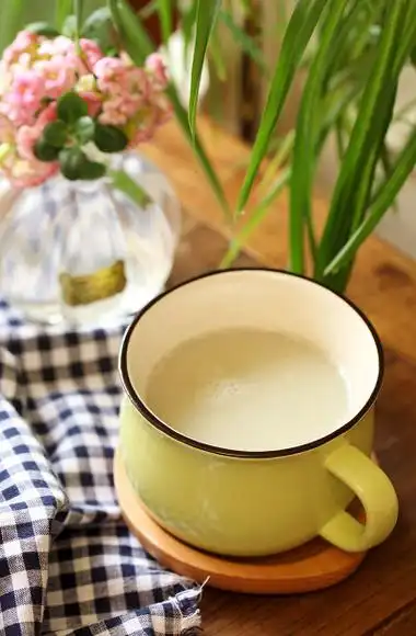 绿豆薏仁豆浆:豆浆用绿豆,加了薏仁,黄豆,不加糖很爱.