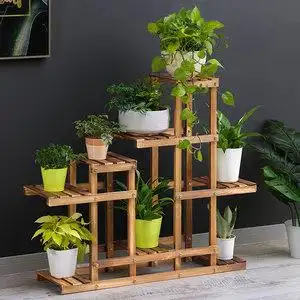 阳台花架多层室内实木花架子客厅木质落地多肉花盆架特价
