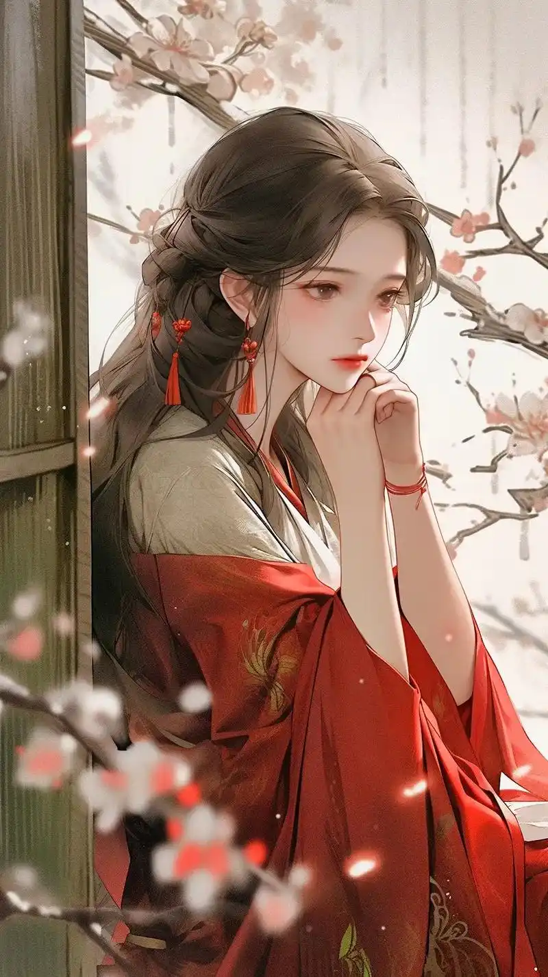 她身着一袭华丽的红衣,如同盛开在古风画卷中的一朵烈焰玫瑰.# - 抖音