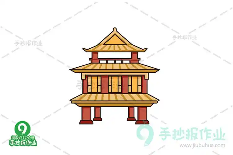 亭子简笔画