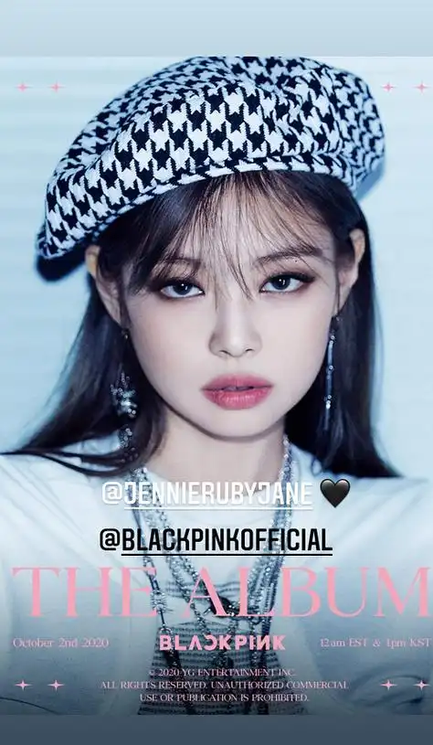 jennie个人海报第二弹香奈儿金属耳环超霸气jisoo宣传最积极