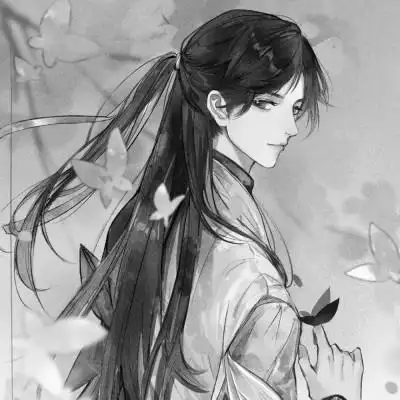漫画古风男生头像黑白高清图片_男生动漫头像_头像屋