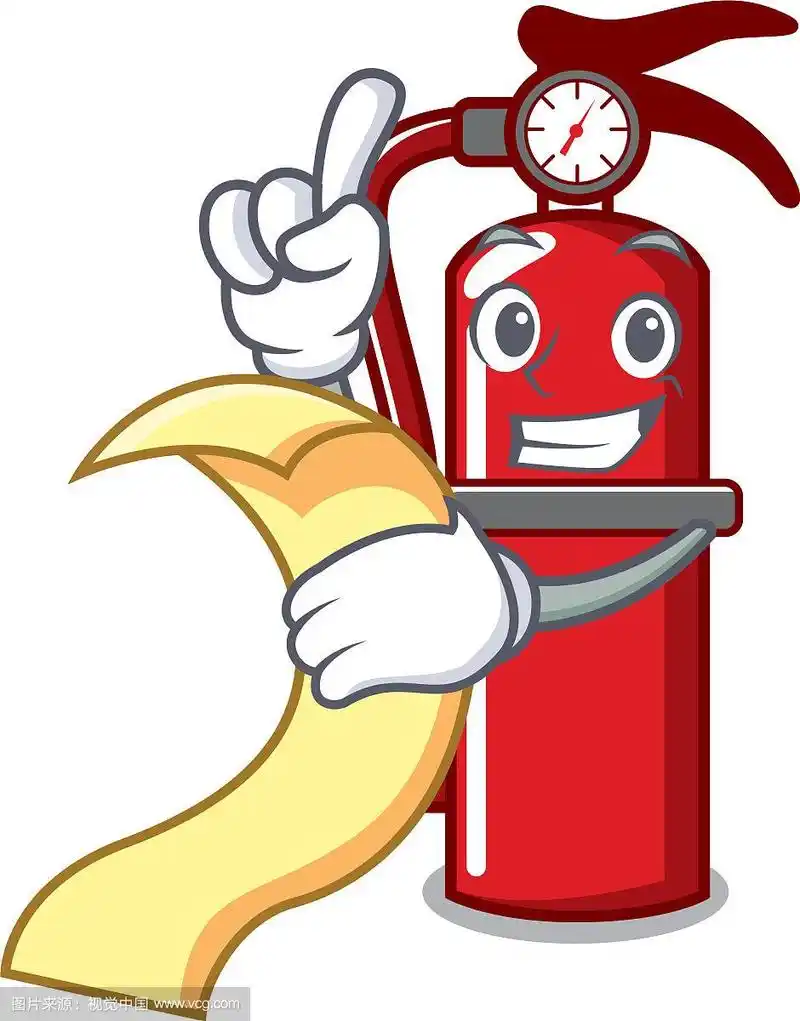 与菜单灭火器吉祥物卡通