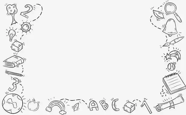 卡通黑色简笔画背景