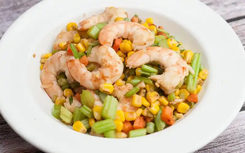 姜叔食堂三色炒虾仁