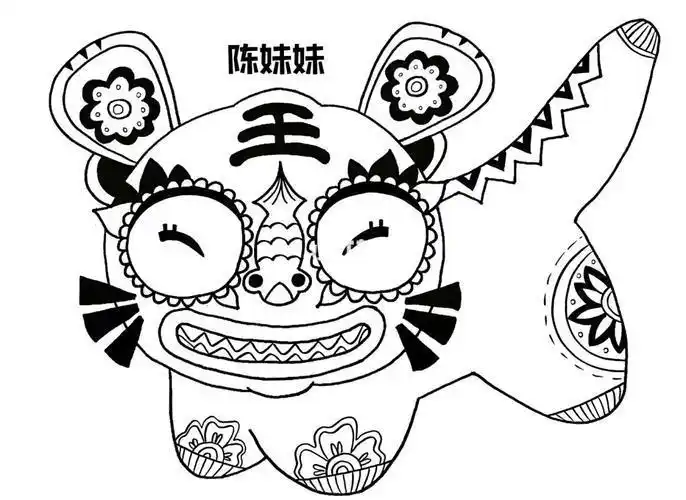 布老虎的简笔画步骤