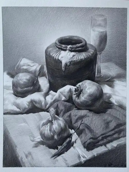 素描静物组合步骤