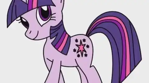 孩子们最喜欢的小马宝莉紫悦简笔画