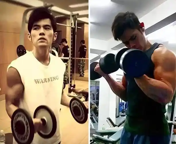 "周杰伦"最新肌肉照曝光,八块腹肌炸裂,赶上超彭于晏?_健身_身材_动作