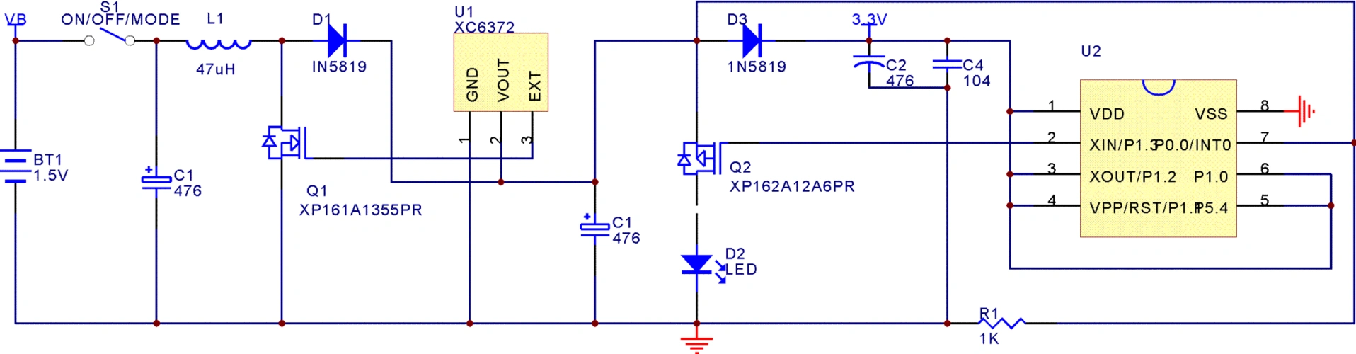 大功率led手电筒(升压 降压 恒流)