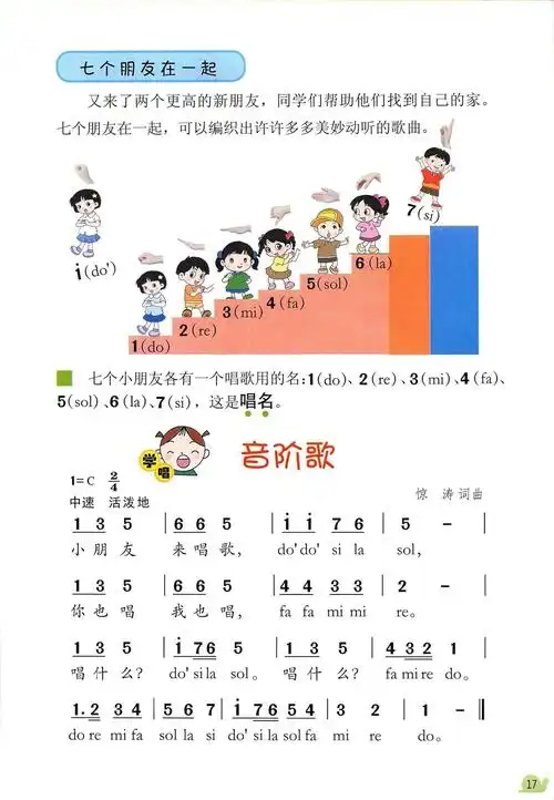 蕉岭县人民小学二年级音乐——《音阶歌》