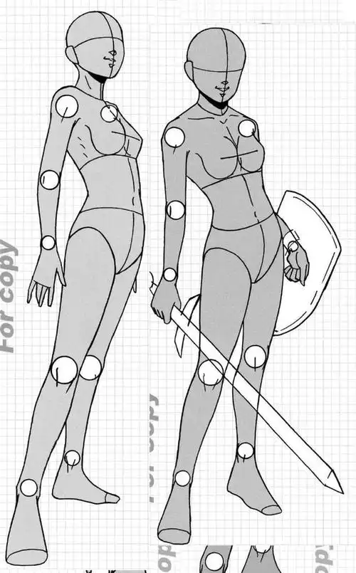 人物站姿动态素材参考!绘画交流qq群:148956… - 半次元 - acg爱好者