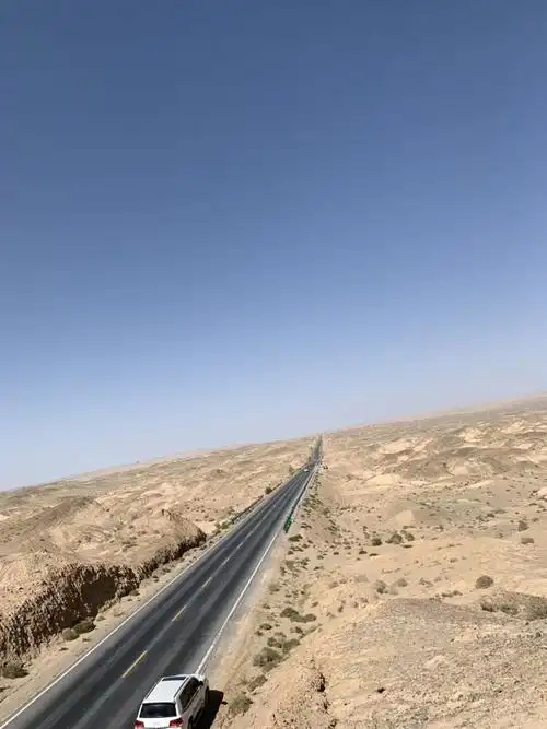 奔驰在g315国道上穿越无人区茫茫戈壁漫漫黄土寸草不生渺无人烟它孤独
