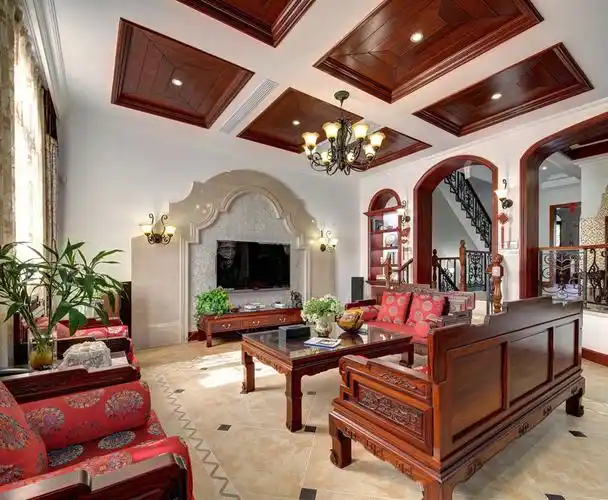 贵阳中西合璧的别墅设计完美融合了美式与中式