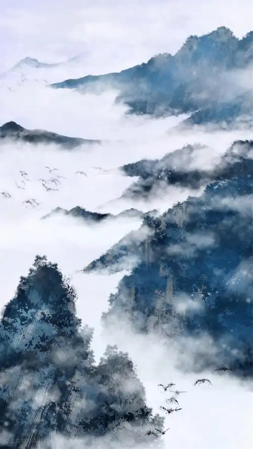 唯美迷人手绘风景图片手机壁纸