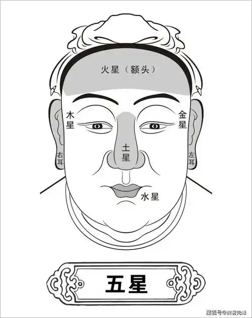 面相学之五星六曜,五官命理,判断你的运势!_须明亮_印堂_事业
