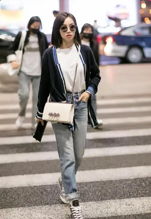 宋茜夏日清爽街拍图片