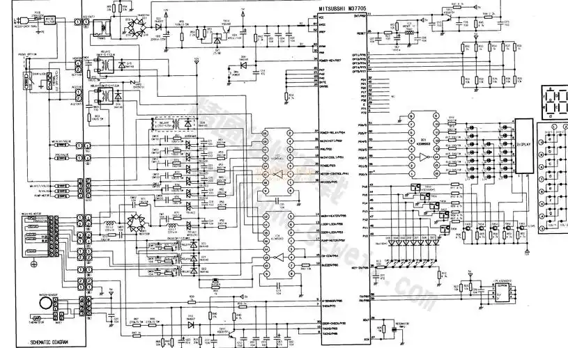 三星swv1200f系列滚筒式洗衣机电路图