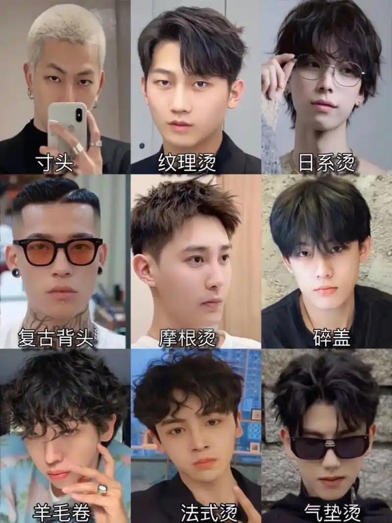 亚洲男士发型大全96根据脸型选发型78.