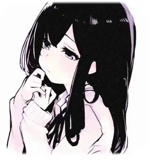 黑白女生头像动漫女头像