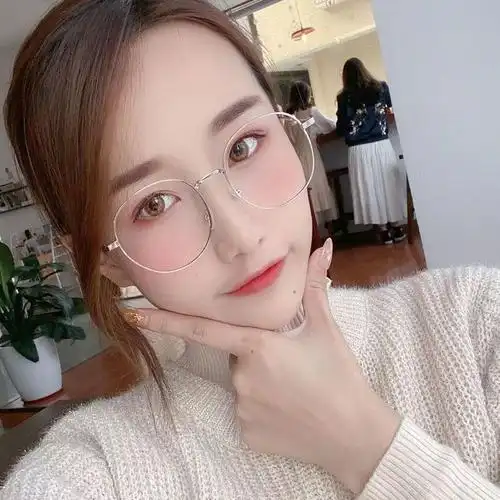 眼镜网红近视近视眼女学生有度数小星星蓝光防辐射定制成品光学镜
