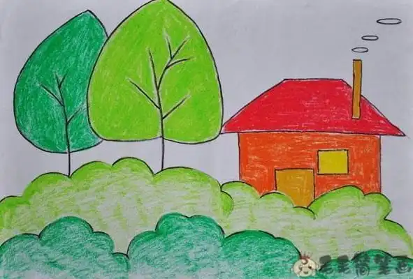 小学生风景美术画大全 - 毛毛简笔画