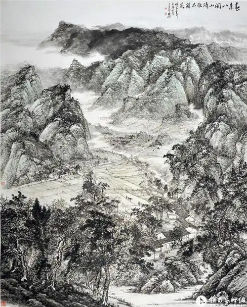 国画家徐国雄写意山水作品