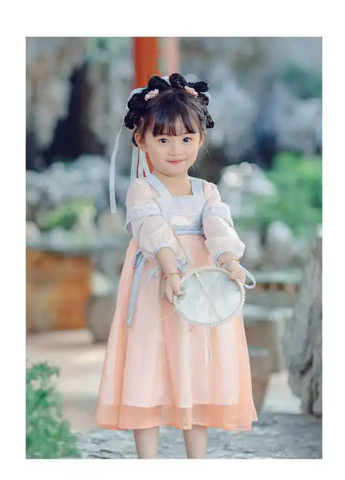 汉服女童春夏古风女装儿童古筝小女孩仙女裙小学生古装超仙公主裙唐装