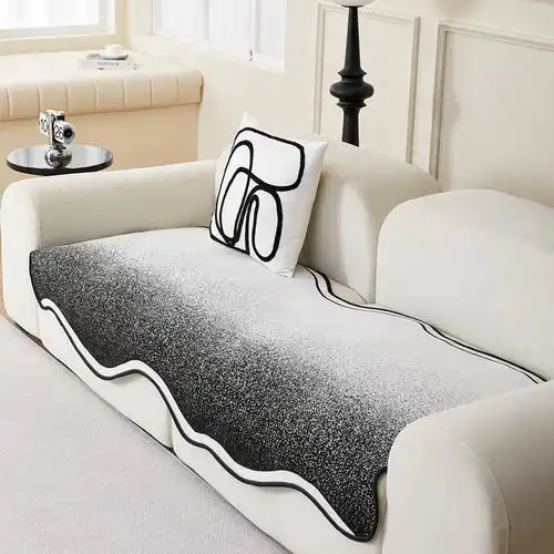 通用新款2023高级感皮沙发套罩防滑盖布巾不规则异形沙发垫子四季