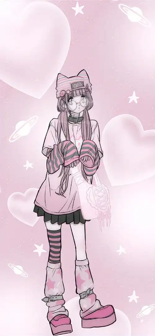 957895甜美潮酷的穿搭#手机壁纸##锁屏壁纸##粉色壁纸##少女心