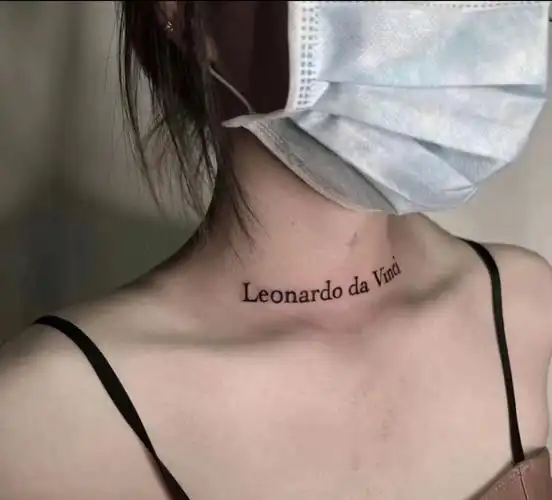 锁骨纹身  #卡通纹身  #我的纹身分享  #纹身手稿  #字母纹身  #英文